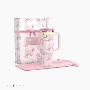 BRAND NEW IN BOX Stanley x LoveShackFancy Holiday Quencher Rosa Beaux Pink